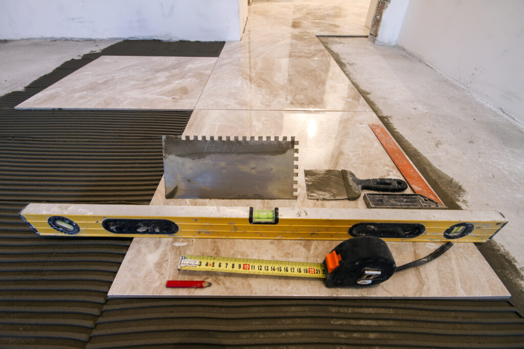 Ceramic tiles and tools for tiler.